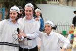 Children celebrate Purim with costumes and disguises