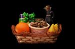 a basket full of food for mishloach manos