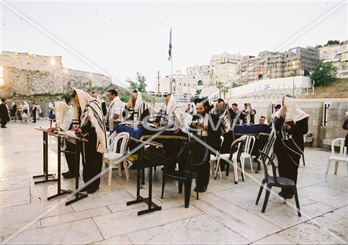 Prayer near the Kotel