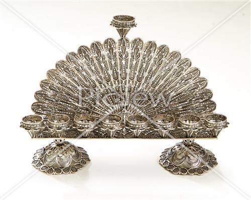 Silver menorah