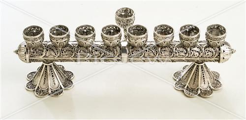 Silver menorah