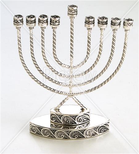 Silver menorah