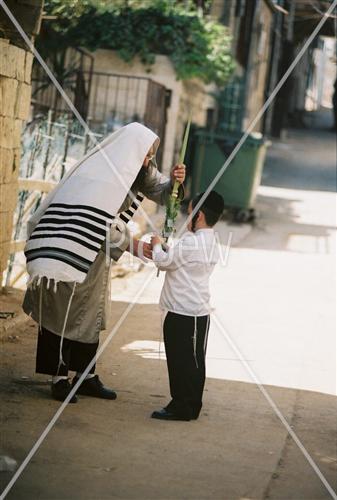 Chasidim in the street