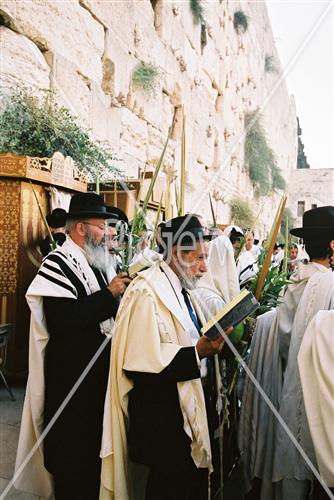 תפילת חג סוכות בכותל המערבי