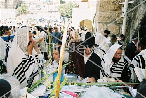 תפילת חג סוכות בכותל המערבי