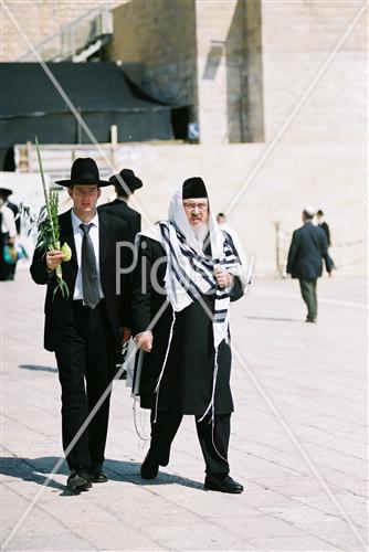 תפילת חג סוכות בכותל המערבי