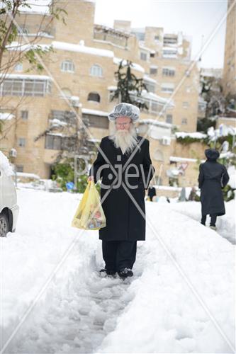 Jerusalem snowy