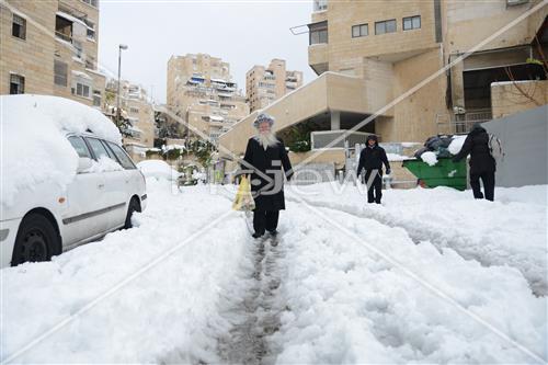 Jerusalem snowy