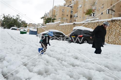 Jerusalem snowy