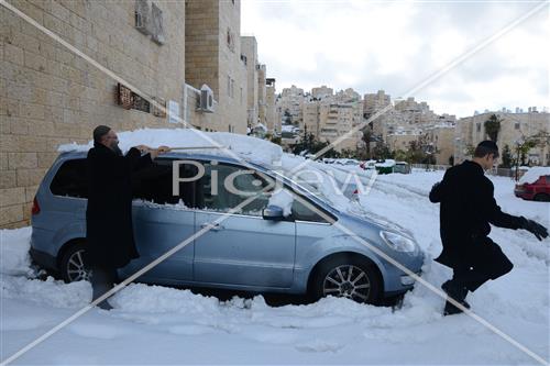 Jerusalem snowy