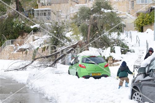 Jerusalem snowy