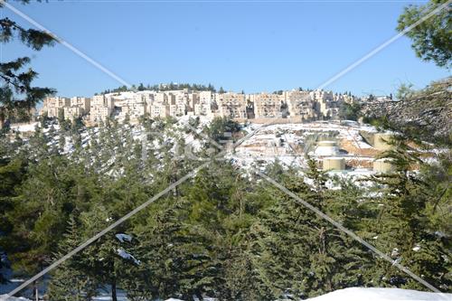 Jerusalem snowy