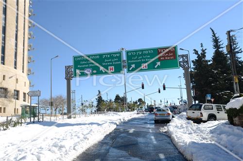 Jerusalem snowy