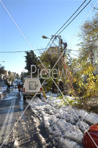 Jerusalem snowy