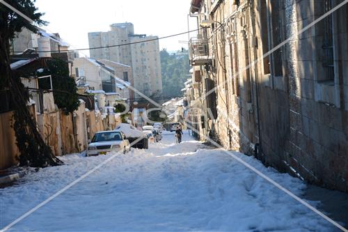 Jerusalem snowy