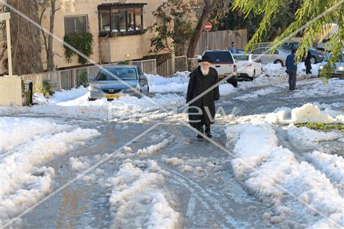 Jerusalem snowy