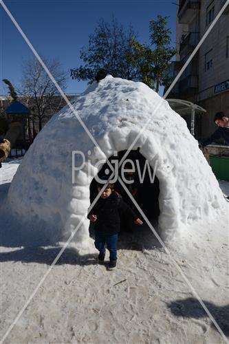 Jerusalem snowy