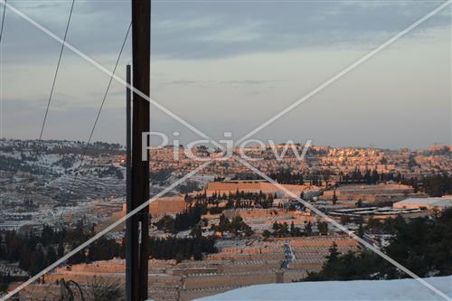 Jerusalem snowy