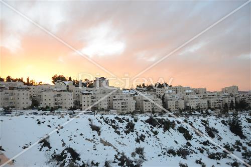 Jerusalem snowy