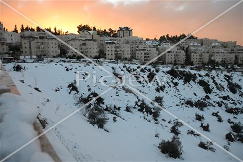 Jerusalem snowy
