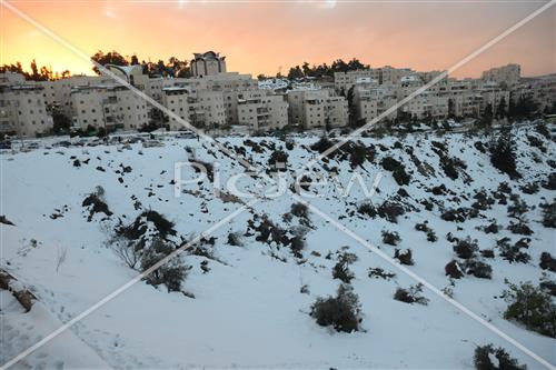 Jerusalem snowy