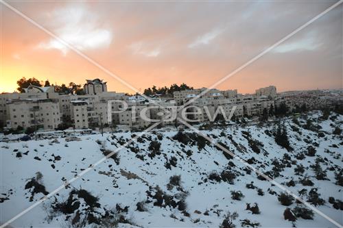 Jerusalem snowy