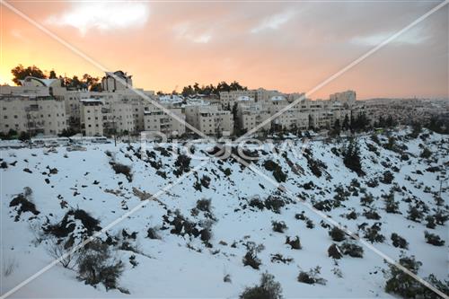 Jerusalem snowy