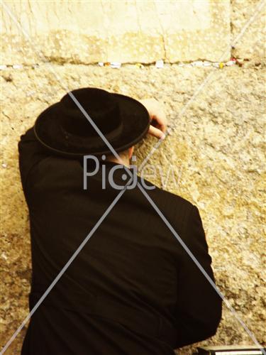 Praying at the Wailing Wall 