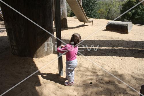 A girl playing