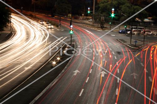 Traffic at night