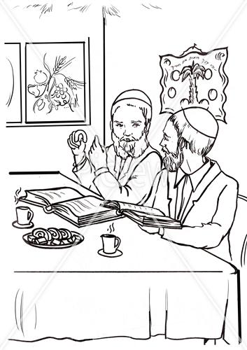 Illustration of sukkah