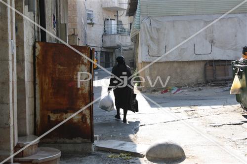 Woman with baskets