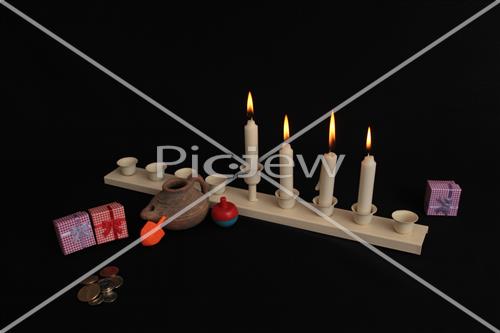 hanukkah dreidel Menorah