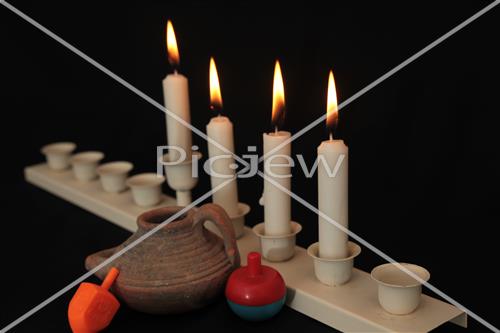 hanukkah dreidel Menorah