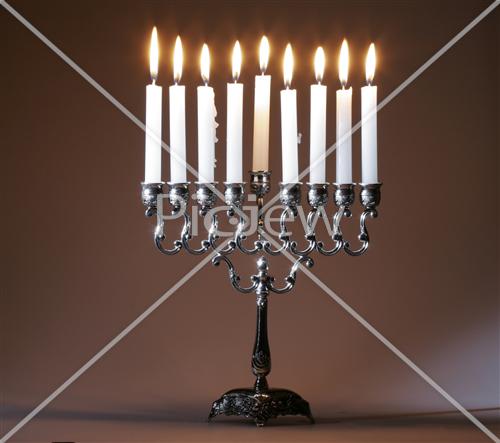 Silver menorah