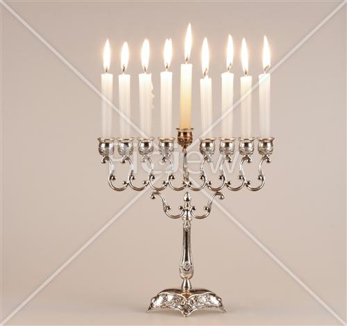 Silver menorah