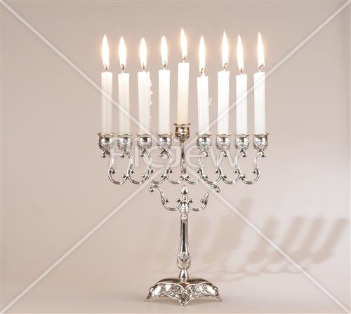 Silver menorah