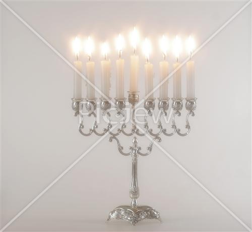 Silver menorah