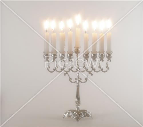 Silver menorah