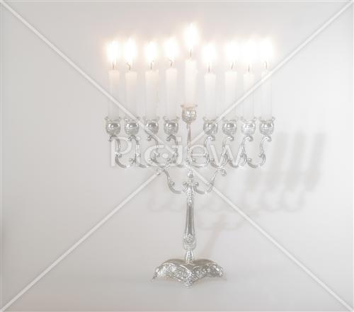 Silver menorah