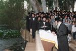 The Rebbe and Chassidim do Tashlich for the Day of Atonement