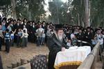 The Rebbe and Chassidim do Tashlich for the Day of Atonement