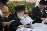 The Rebbe and Chassidim do Tashlich for the Day of Atonement