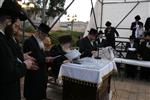 The Rebbe and Chassidim do Tashlich for the Day of Atonement