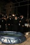 The Rebbe and Chassidim do Tashlich for the Day of Atonement