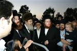 The Rebbe and Chassidim do Tashlich for the Day of Atonement