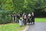 The Rebbe and Chassidim do Tashlich for the Day of Atonement