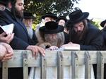 The Rebbe and Chassidim do Tashlich for the Day of Atonement