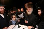The Rebbe and Chassidim do Tashlich for the Day of Atonement