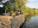 The Rebbe and Chassidim do Tashlich for the Day of Atonement